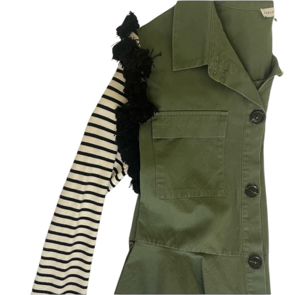 English Factory Green Utility Jacket with Ruffle Detail - Picture 5 of 8